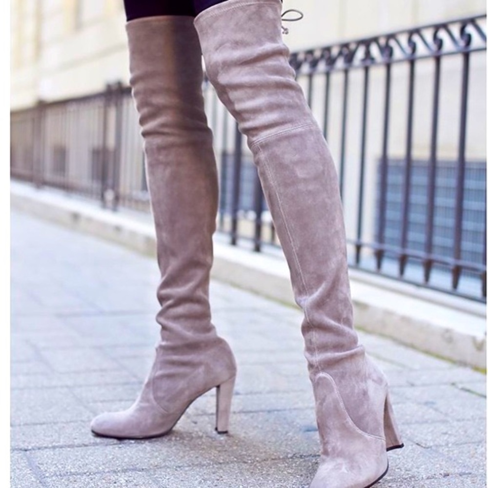 Stuart Weitzman OTK Highland Suede Boots SZ 6M